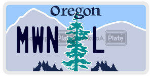 MWNL license plate in Oregon