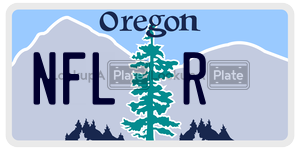 NFLR license plate in Oregon