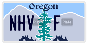 NHVF license plate in Oregon