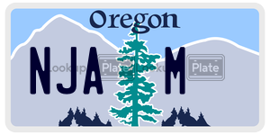NJAM license plate in Oregon