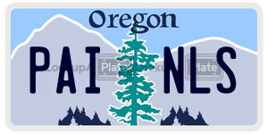 PAINLS license plate in Oregon
