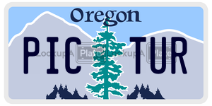 PICTUR  license plate in OR