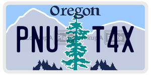 PNUT4X license plate in Oregon
