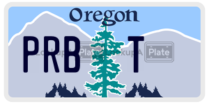 PRBT  license plate in OR