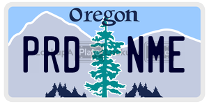 PRDNME license plate in Oregon