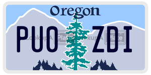 PU0ZDI  license plate in OR