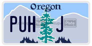 PUHJ  license plate in OR