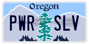 PWRSLV  license plate in OR