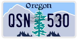 QSN530  license plate in OR