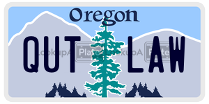 QUTLAW  license plate in OR