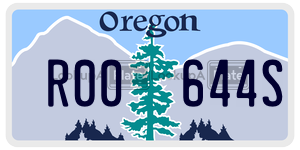 R00644S  license plate in OR