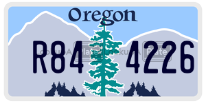R844226  license plate in OR