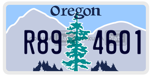 R894601  license plate in OR