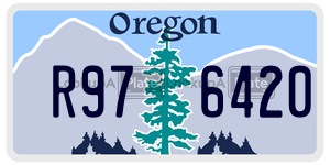 R976420  license plate in OR