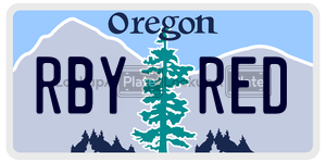 RBYRED  license plate in OR