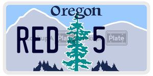 RED5  license plate in OR