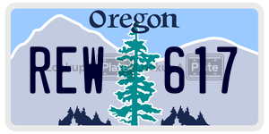 REW617 license plate in Oregon