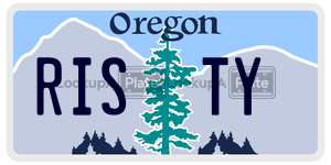 RISTY  license plate in OR