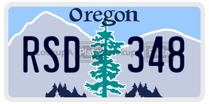 RSD348  license plate in OR