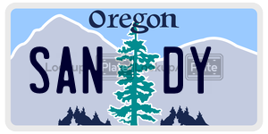 SANDY  license plate in OR