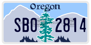 SB02814  license plate in OR