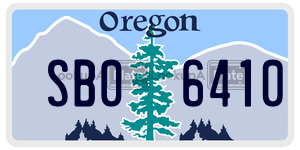 SB06410  license plate in OR