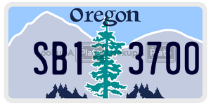 SB13700  license plate in OR