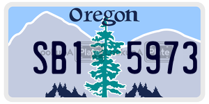 SB15973 license plate in Oregon