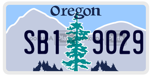 SB19029  license plate in OR