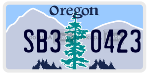 SB30423  license plate in OR
