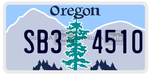 SB34510  license plate in OR