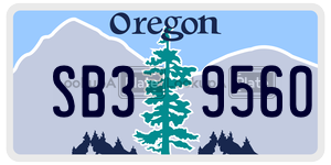 SB39560  license plate in OR