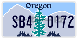 SB40172 license plate in Oregon