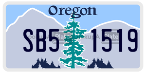 SB51519 license plate in Oregon