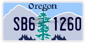 SB61260  license plate in OR