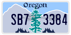 SB73384  license plate in OR