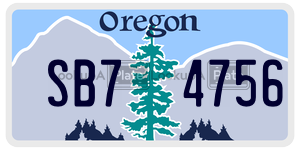 SB74756  license plate in OR