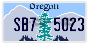 SB75023  license plate in OR