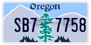 SB77758  license plate in OR