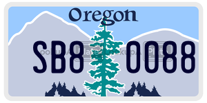 SB80088  license plate in OR