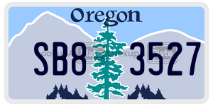 SB83527  license plate in OR