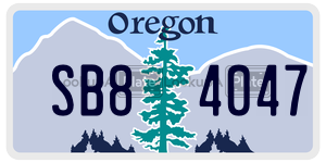 SB84047  license plate in OR
