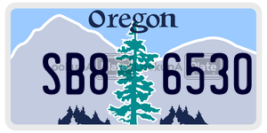 SB86530  license plate in OR