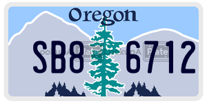 SB86712  license plate in OR