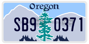 SB90371  license plate in OR