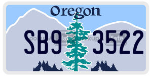 SB93522  license plate in OR