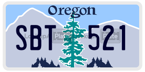 SBT521  license plate in OR