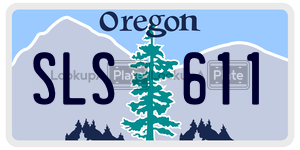 SLS611  license plate in OR