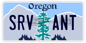SRVANT  license plate in OR