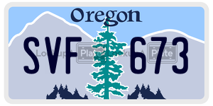 SVF673  license plate in OR